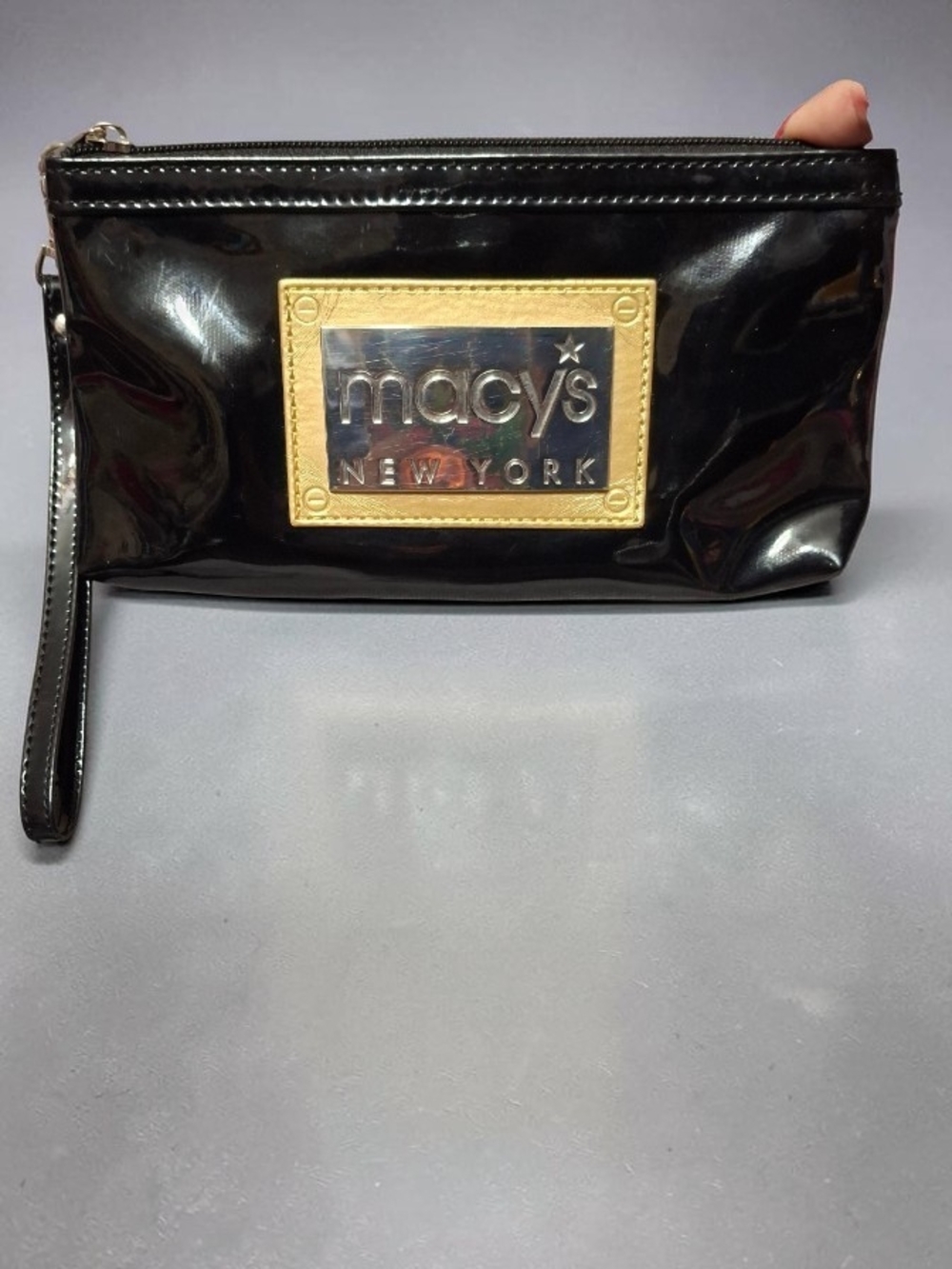 Macy's New York Herald Square Wristlet Black Wristlet Cosmetic Pouch